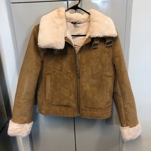 H&M Bomber Jacket (faux fur) size 4